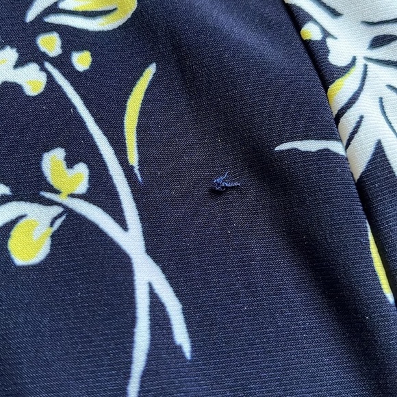 LAUREN Ralph Lauren Floral Print Fit & Flare Dress Navy Yellow Size 0 Petite - Picture 10 of 10